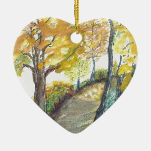 Herbst-Fall-Baum verlässt Kunst-Malerei-Schicksal Keramikornament (Vorne)