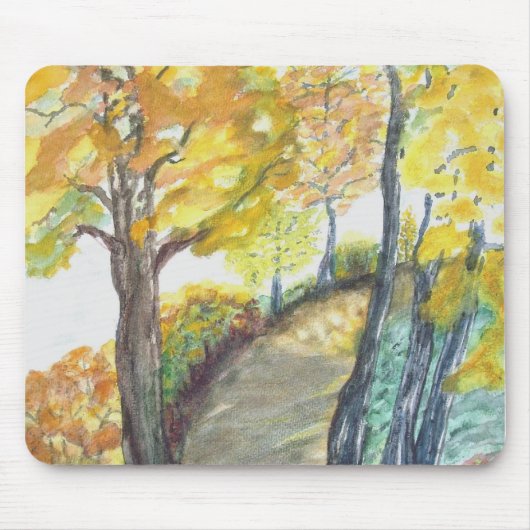 Herbst-Fall-Baum verlässt Kunst-Malerei-Schicksal Mousepad (Vorne)