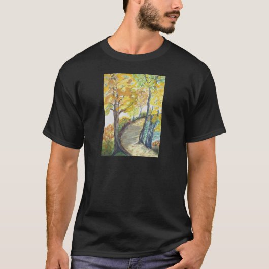 Herbst-Fall-Baum verlässt Kunst-Malerei-Schicksal T-Shirt (Vorderseite)