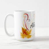 Herbst-Fall-Blatt-Ahorn-Kaffee-Tasse Kaffeetasse (Links)