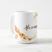 Herbst-Fall-Blatt-Ahorn-Kaffee-Tasse Kaffeetasse (Vorderseite Links)