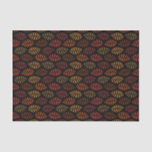 Herbst-Fall-Blatt-Muster Seidenpapier (Vorderseite)