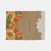 Herbst-Fall-Blumen-Entwurf Fleecedecke (Vorderseite (Horizontal))
