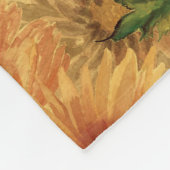 Herbst-Fall-Blumen-Entwurf Fleecedecke (Ecke)