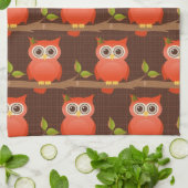 Herbst-/Fall-Erntedank-Eule Handtuch (Gefaltet)