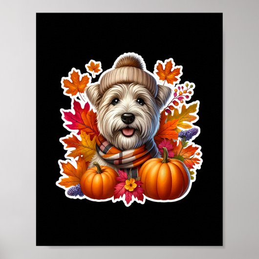 Herbst Fall Glen Of Imaal Terrier Ter Hundebesitze Poster (Vorne)