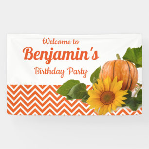 Herbst-Fall-Kürbis-Geburtstags-Party Banner