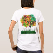 Herbst-Fall-Muster-ausgebufftes Kunst-Schicksal T-Shirt (Rückseite)