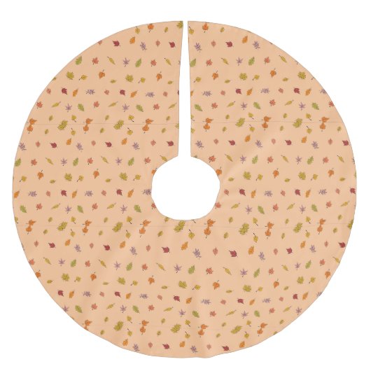 Herbst Fall  Polyester Weihnachtsbaumdecke (Vorderseite)