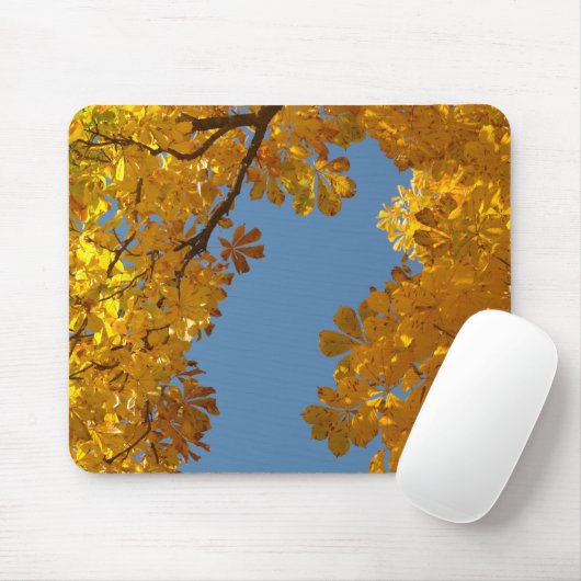 Herbst Fallende Blätter Kastanienbaum Mousepad (Mit Mouse)