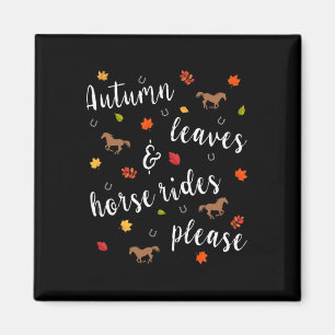 Herbst Fallende Blätter Reiten Reiten Lover Magnet