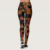 Herbst-fallendes Blätter auf kundenspezifischem Leggings (Rückseite)