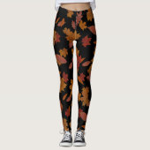 Herbst-fallendes Blätter auf kundenspezifischem Leggings (Vorderseite)