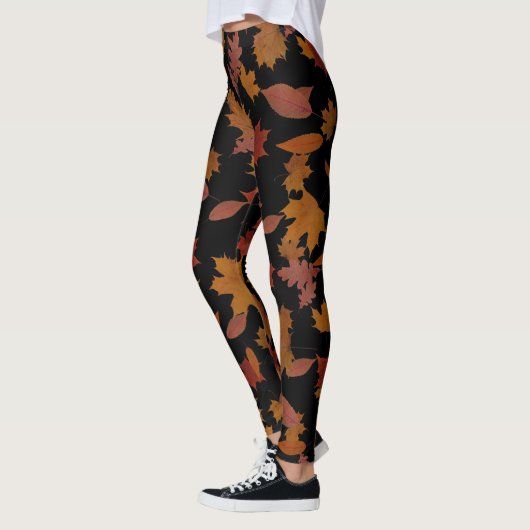 Herbst-fallendes Blätter auf kundenspezifischem Leggings (Links)