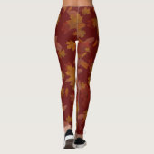 Herbst-fallendes Blätter auf kundenspezifischem Leggings (Rückseite)