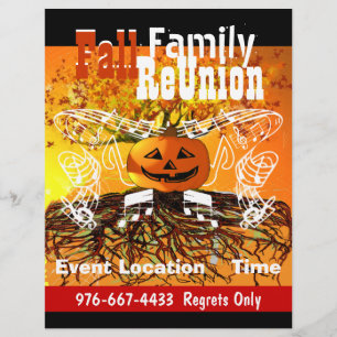 Herbst Familienzusammenkunft Halloween Herbst Vera Flyer