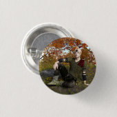 Herbst-Fantasie-Prinz-Wald-Porträt Button (Vorne & Hinten)