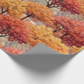 Herbst farbenfrohe Bäume Geschenkpapier (Ecke)