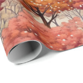 Herbst farbenfrohe Bäume Geschenkpapier (Rolleneckpunkt)