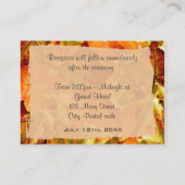 Herbst farbenfrohe Blätter Hochzeitskarten. Begleitkarte (Rückseite)