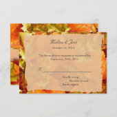 Herbst farbenfrohe Blätter UAWG Hochzeitseinladung RSVP Karte (Vorne/Hinten)