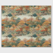 Herbst Farbige Bäume Nr. 2 Geschenkpapier (Flach)
