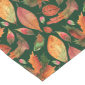 Herbst Farbige Blätter 3 Dunkelwaldgrün Großer Tischläufer (Ecke)