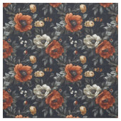 Herbst Farbige Peongs auf schwarz Stoff (Muster)
