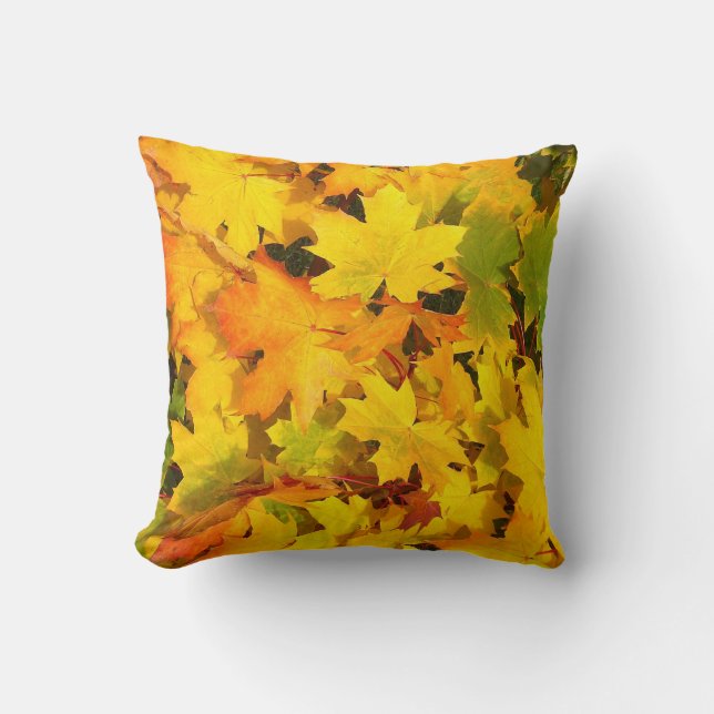 Herbst färbt Herbstlaub Kissen (Vorderseite)