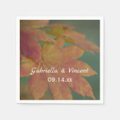 Herbst färbt Hochzeit Serviette (Vorderseite)