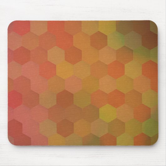 Herbst färbt sechseckiges Vintages Muster Mousepad (Vorne)