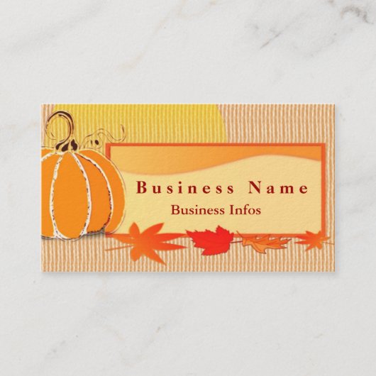Herbst färbt Visitenkarte (Vorderseite)