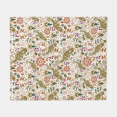 Herbst Fasan Folk Kunst Vlieses Schuppen Fleecedecke (Vorderseite (Horizontal))