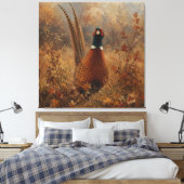 Herbst-Fasan-Ölgemälde  Leinwanddruck (Insitu (Schlafzimmer))