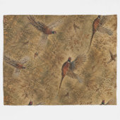 Herbst-Fasanenflug Fleecedecke (Vorderseite (Horizontal))