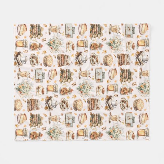 Herbst Favorit Essential Ästhetische Muster Fleecedecke (Vorderseite (Horizontal))