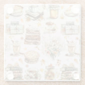 Herbst Favorit Essential Ästhetische Muster Glasuntersetzer (Rückseite)