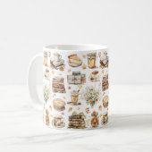 Herbst Favorit Essential Ästhetische Muster Kaffeetasse (Vorderseite Links)