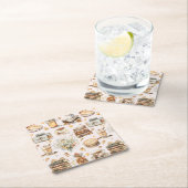 Herbst Favorit Essential Ästhetische Muster Rechteckiger Pappuntersetzer (Vor Ort)