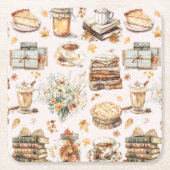 Herbst Favorit Essential Ästhetische Muster Rechteckiger Pappuntersetzer (Vorderseite)