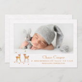 Herbst Fawn Foto Geburtsankündigung Ankündigung (Vorne/Hinten)