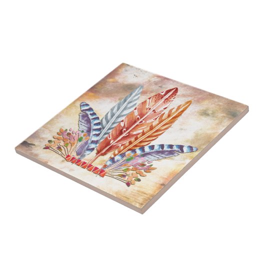 Herbst-Federn Fliese (Seite)