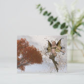 Herbst Fee Design 1 - Fantasy Postcard Postkarte (Stehend Vorderseite)