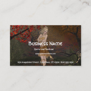 Herbst Fee Design 2 - Fantasy Business Card Visitenkarte