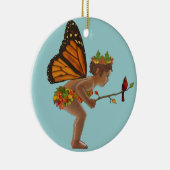 Herbst-Fee Keramik Ornament (Rechts)