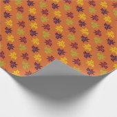 Herbst feiern - lebhafte Herbstlaube Geschenkpapier (Ecke)