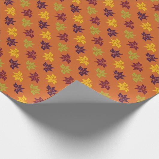 Herbst feiern - lebhafte Herbstlaube Geschenkpapier (Ecke)