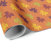 Herbst feiern - lebhafte Herbstlaube Geschenkpapier (Rolleneckpunkt)