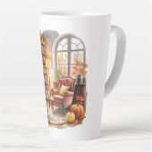 Herbst-Fenster-Lesetassen — Gemütlicher Sessel & B Milchtasse (Rechte Ecke)