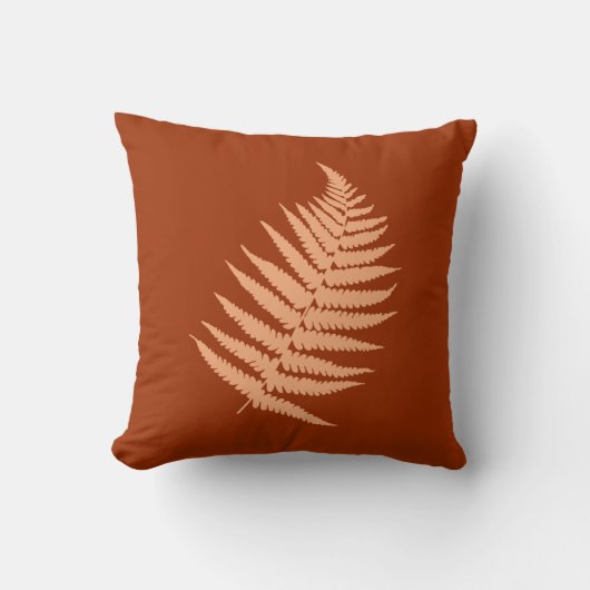 Herbst-Fern-Blätter Kissen (Vorderseite)